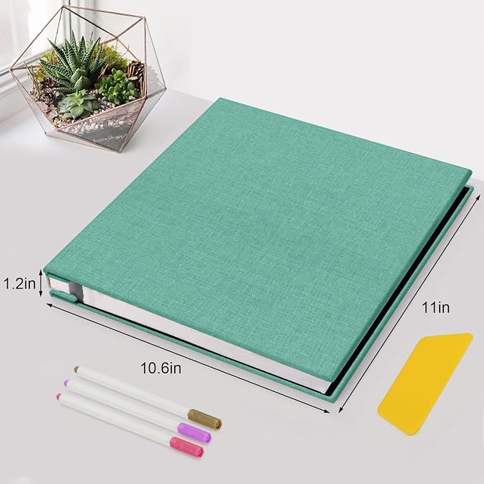 Zesthouse Photo Album Self Adhesive Pages, 60 Pages Magnetic Scrapbook Albums with Sticky Page, Photos Album Holds 8x10 & 5X7 & 4x6 & 6x8 & 3x5, Large Picture Book Ideal Gift for Family Wedding Baby - Image 2