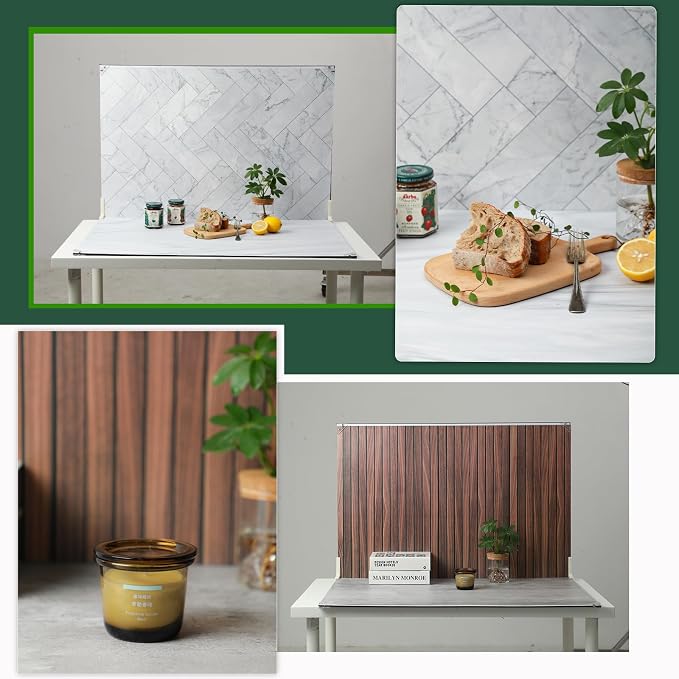 23 x 35 in Product Photography Backdrops, 10 Sheets, 20 Patterns | Double-Sided, Water-Resistant Backdrops for Food, Jewelry, Cosmetics, Crafts, Flat Lays and Content Creation - Image 3