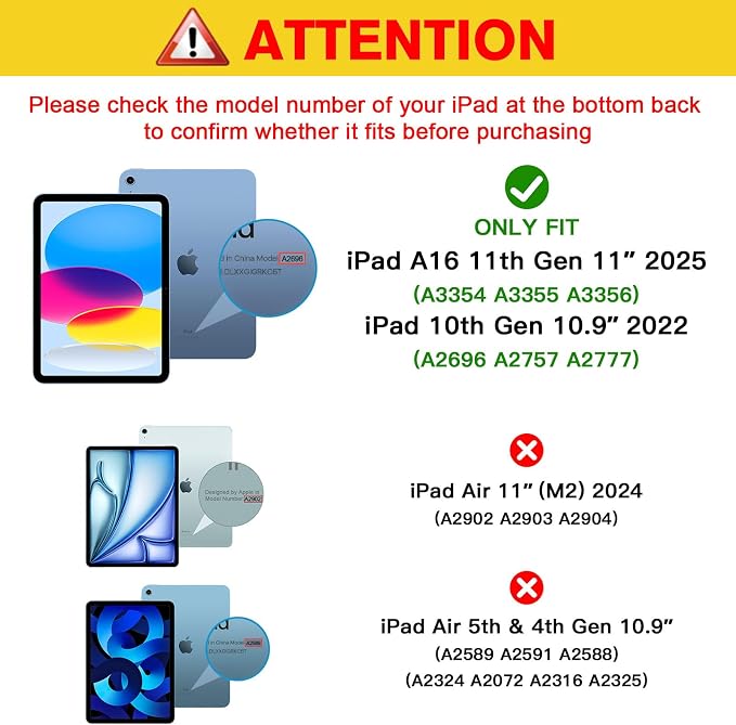ProCase 2 Pcs Screen Protector for iPad A16 10th with Camera Lens Protector | Tempered Glass for 11" iPad 2025 11th & 10.9 10th Generation -Silver - Image 2