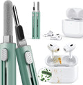 Inesore for AirPod Cleaning Kit, for Phone Earbuds Electronics (Green) | Metal Tip, High-Density Soft Brush, Flocked Sponge Tip, 3 in 1 Design, Compact & Lightweight, Easy Operation, Easy to Carry by Inesore