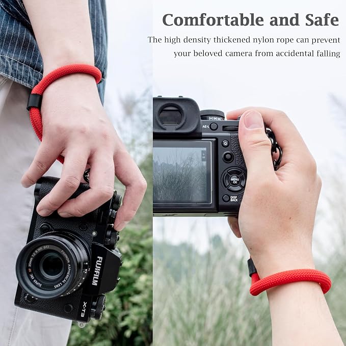 VOVMOEYA Camera Wrist Strap Rope,Camera Hand Strap Compatible with Fujifilm Canon DSLR Camera - Red - Image 4
