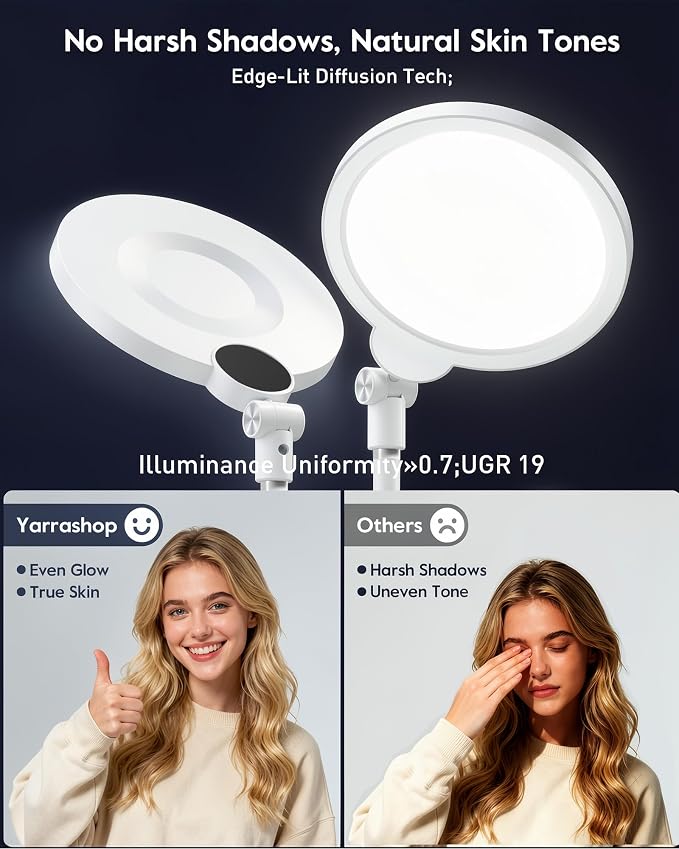 7" Ring Light with Stand for Desk, 30 Modes for Video Conference Lighting | Zoom Lighting for Computer, Adjustable Desk Light for Video Recording, Calls, Podcast, Stream, 3000K-6500K, CRI 97.8 - Image 3