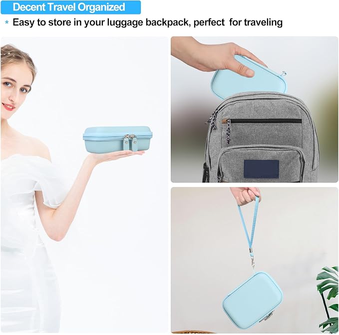 Elonbo Carrying Case for KODAK Mini 2 Retro 2x3 Portable Photo Printer | Bluetooth Smartphone Instant Color Printer Hard Travel Protective Bag, Mesh Pocket fits Cartridge Photo Paper Sheets, Blue - Image 8