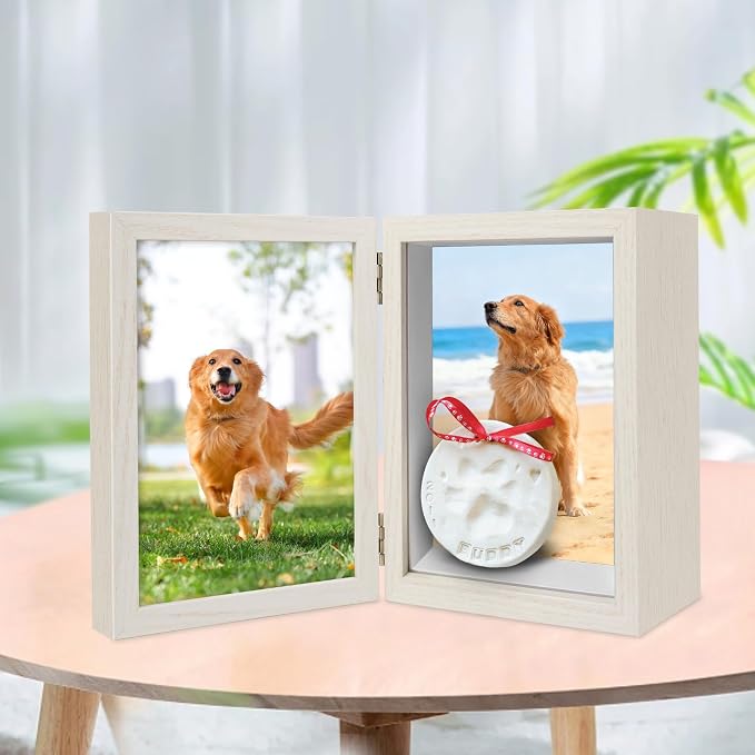 5x7 Pets Memorial Shadow Box Frame Dogs Memorial Picture Frame for Pets Paw Print Display Keepsake, Pet Memorial Keepsake Frames for Cats Dogs Pawprints, Memorial Sympathy Gifts for Loss of Dog Cat - Image 5