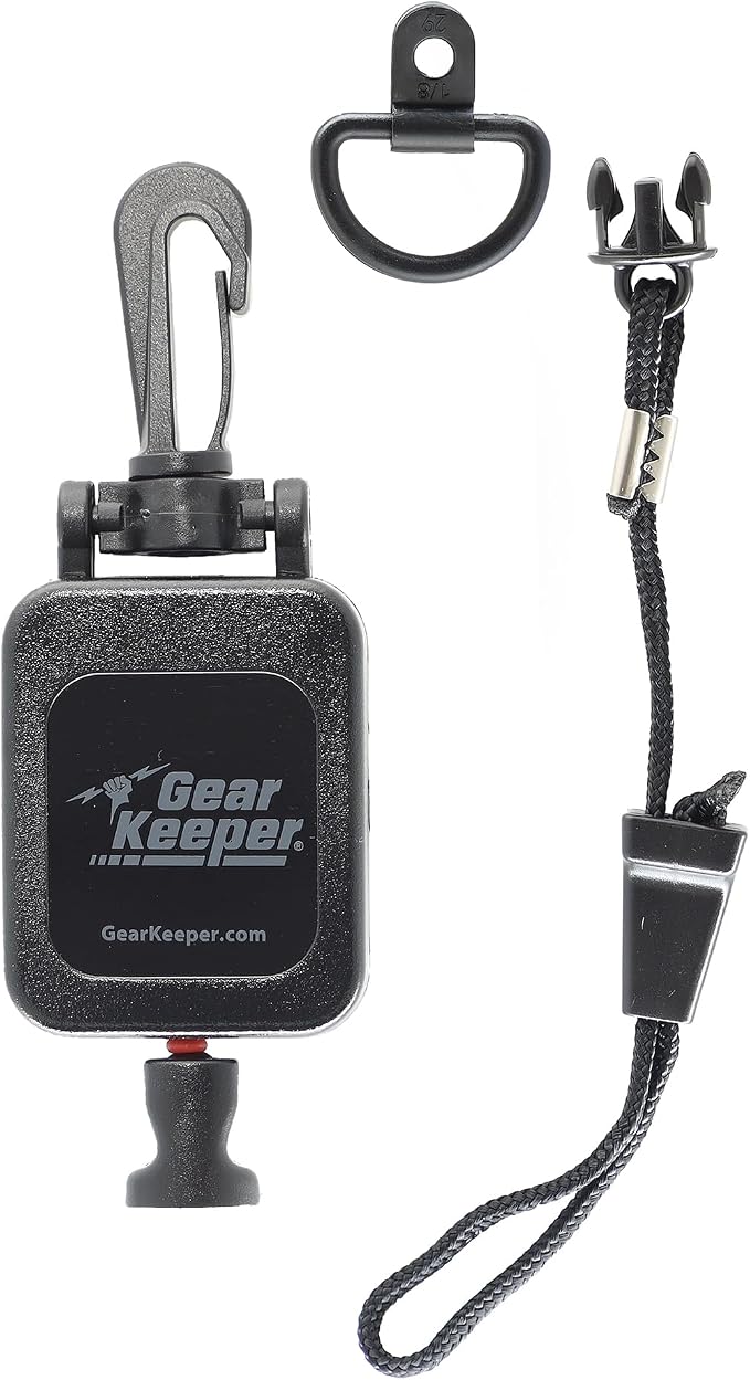 Gear Keeper CB MIC KEEPER Retractable Microphone Holder RT4-4112 | Features Heavy-Duty Snap Clip Mount, Adjustable Mic Lanyard and Hardware Mounting Kit - Made in USA – Black by GearKeeper