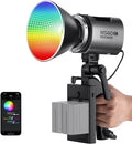 NEEWER MS60C RGBWW LED Video Light with 2.4G/App Control, 65W Metal Mini | RGB COB Continuous Output Lighting, Bowens Mount Handheld Spotlight, 2700K-6500K 8300lux CRI 97+/TLCI 98+ 17 Effects + RGBCW by Neewer