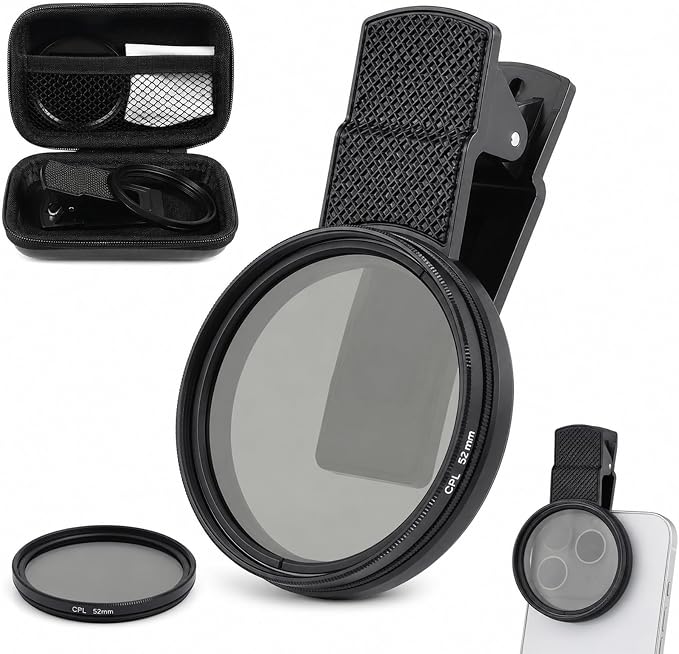 Cpl Filter iPhone,Polarized Lens for iPhone,iPhone Polarizing Filter,Polarizing Lens,Premium 52mm Cpl Filter,Widely Compatibility,for iPhone, Samsung Galaxy, and Google Pixel by Unknown