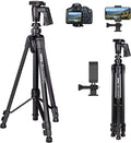 Sunpak 61" Aluminum Video & Camera Tripod with Pistol Grip Ball Head Stand | Lightweight, durable 61" tripod with self-leveling rubber feet, bull's-eye level, and geared center column. by SUNPAK