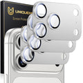 UniqueMe for 3 Pack iPhone 17 Pro Max Camera Lens Protector - All Silver | Drop Protection, Case Friendly, Acrylic Material, Camera Cover Screen, Update New Version by UniqueMe