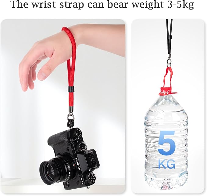 VOVMOEYA Camera Wrist Strap Rope,Camera Hand Strap Compatible with Fujifilm Canon DSLR Camera - Red - Image 3