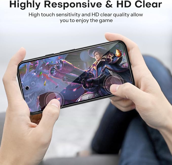 OMOTON 3+2 Pack for Google Pixel 9a Screen Protector 6.3 inch | 3 Pack Tempered Glass Screen Protector & 2 Pack Camera Lens Protector with Alignment Framework, Case Friendly - Image 7
