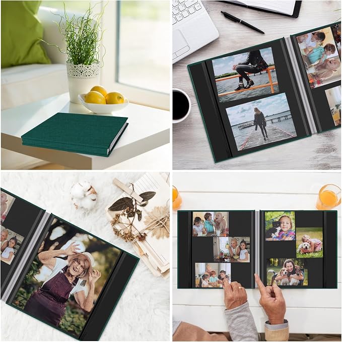 Zesthouse Photo Album Self Adhesive Pages, 60 Pages Magnetic Scrapbook Albums with Sticky Page, Photos Album Holds 8x10 & 5X7 & 4x6 & 6x8 & 3x5, Large Picture Book Ideal Gift for Family Wedding Baby - Image 6