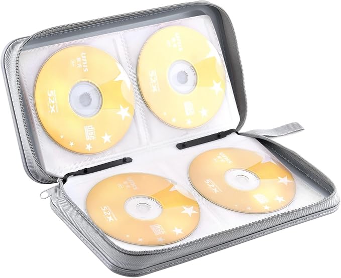 96‑Capacity Hard Plastic CD/DVD Binder for Car, Home & Travel | Zipper‑DVD Organizer, Scratch‑Resistant Sleeves Shield Discs From Dust & Damp; Stores Music, Video, Gaming & Blu‑ray Discs - Image 5