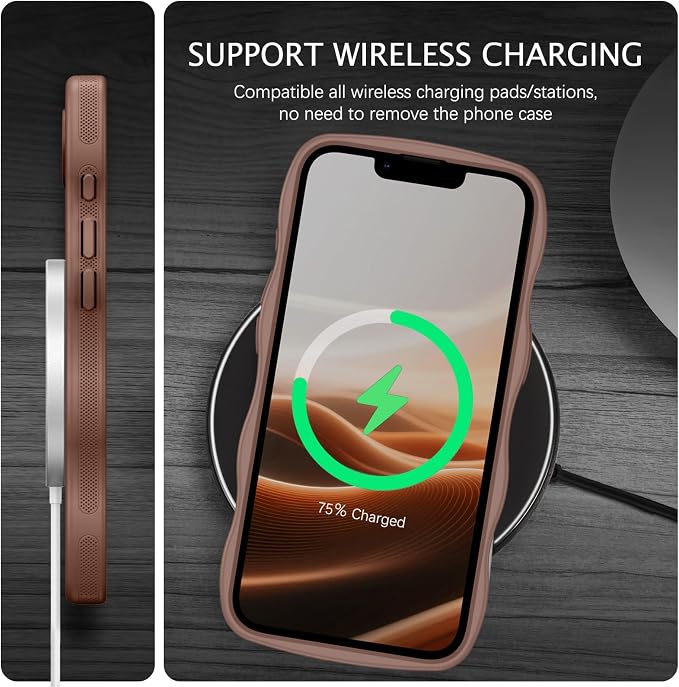 BENTOBEN Magnetic for iPhone 17e Case,Cute Wavy Frame [Compatible with MagSafe] Translucent Matte Anti-Slip Bumper Women Girls Boys Men Shockproof Drop Protective Cover for iPhone 17e,Desert Titanium - Image 8
