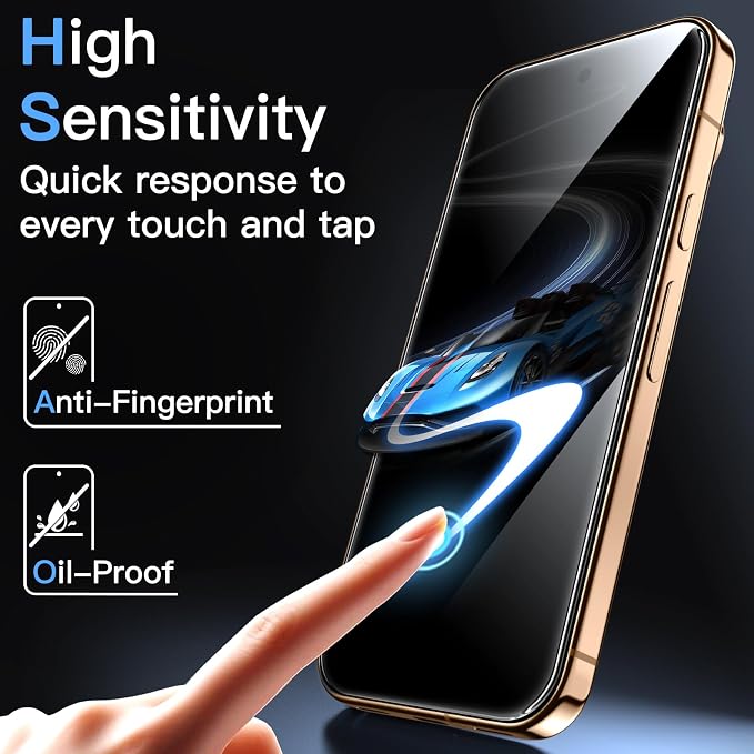 JETech Screen Protector with Lens Protector for Google Pixel 11 Pro XL | 2+2 Pack, 9H+ Shatterproof Tempered Glass, Easy Installation, Fingerprint Unlock Compatible, High Clarity, Anti-Fingerprint - Image 7