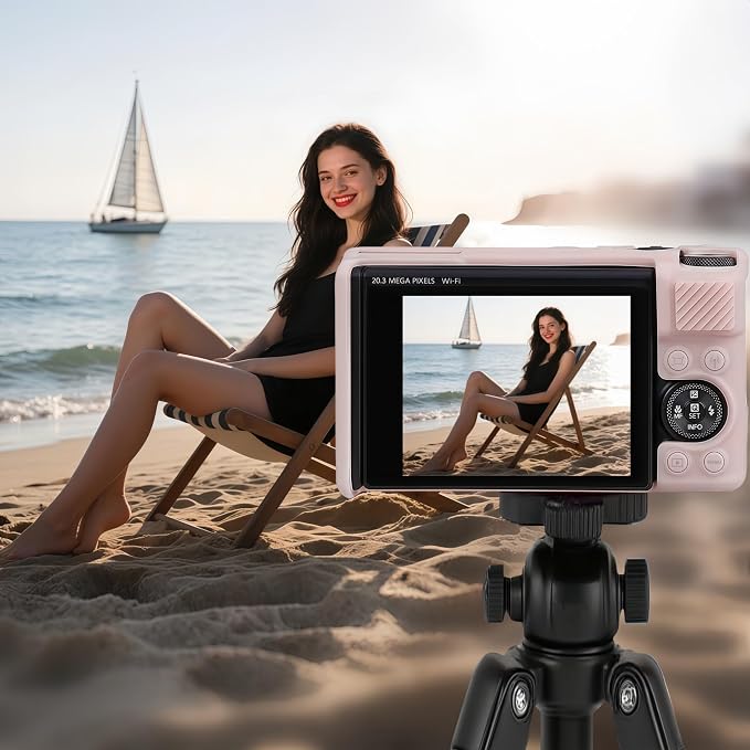 Camera Case for Canon PowerShot SX740/ SX730 Digital Camera, SX740 HS Case | Soft Silicone Protective Case Removable Lens Cover, Comes with 2 Screen Protectors and 1 Wrist Strap.(Tiffany Pink) - Image 3