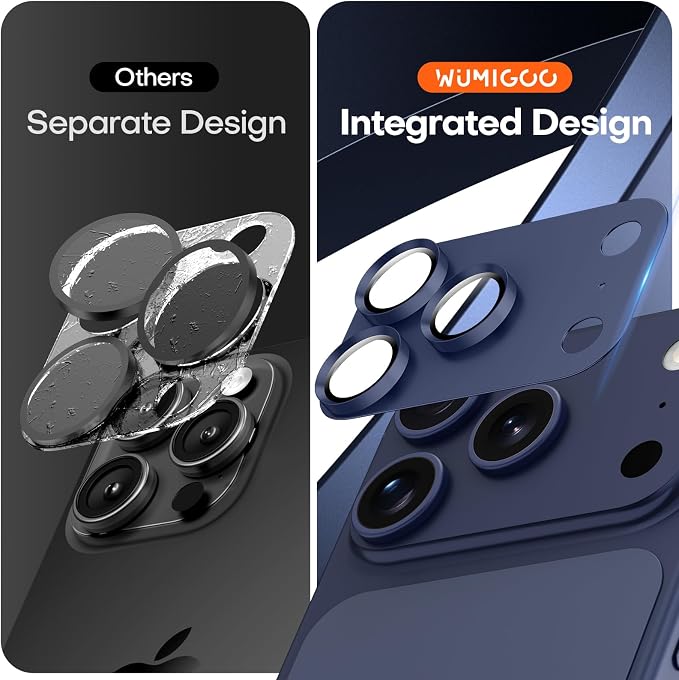 for iPhone 17 Pro Camera Lens Protector- Deep Blue | Aluminum Alloy, Tempered Glass Camera Cover, Nano Reinforced Adhesive, Accessories, Anti-Drop, Anti-Scratch, Case Friendly - Image 2