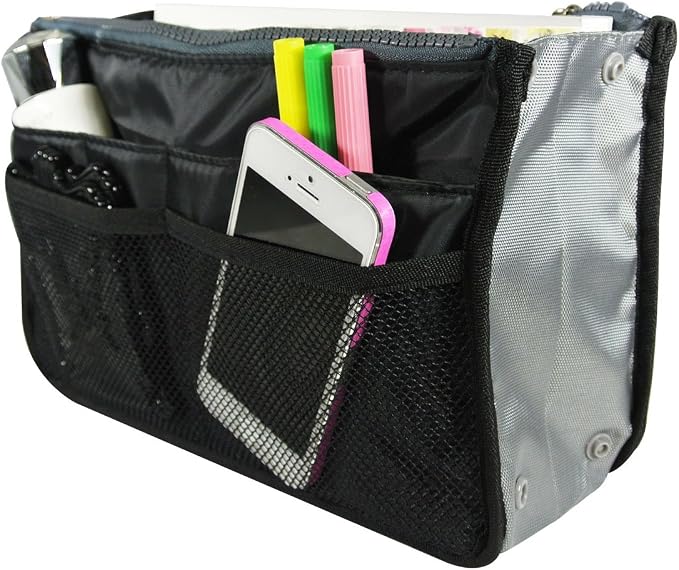 Wrapables® Unisex Bag Insert Organizer, Travel Bag Organizer - Black - Image 2