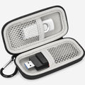 USB Flash Drive Case for SanDisk for Samsung, for SD/SDXC/SDHC Memory Cards | for Buffalo External 1.0TB Portable SSD, Mini Electronic Accessories Organizer, Office/Travel Use, Thumb Drive Bag Only by Casmilee