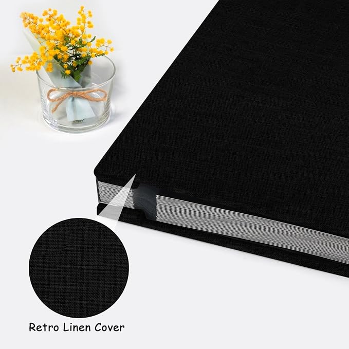 Zesthouse Photo Album Self Adhesive Pages, 60 Pages Magnetic Scrapbook Albums with Sticky Page, Photos Album Holds 8x10 & 5X7 & 4x6 & 6x8 & 3x5, Large Picture Book Ideal Gift for Family Wedding Baby - Image 4