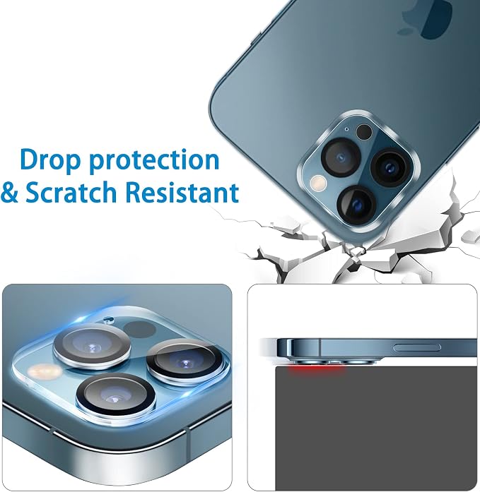 Dengduoduo 3 Pack Tempered Glass Camera Lens Protector for iPhone 12 Pro Max 6.7", Ultra HD, 9H Hardness, Anti-Scratch, Case Friendly, Easy to Install [No Affect on Night Shots] - Image 5