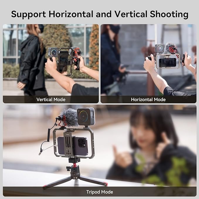 SmallRig Universal Phone Cage, Smartphone Video Rig Kit with Handles, Handheld Filmmaking Vlogging Case Stabilizer for Videomaker, for iPhone 17/16/15 for Samsung for Pixel and Other Android Phones - Image 6
