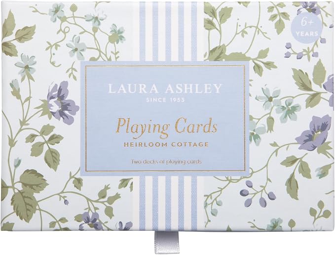 Laura Ashley Heirloom Cottage Playing Cards – Set of 2 Standard Card Decks in Elegant Storage Box – Vintage-Inspired Floral Poker & Bridge Cards – Gift for Women & Card Enthusiasts | Pretty & Vintage Floral Designs, Decorative Storage Box with Ribbon P... by Unknown