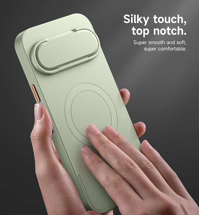 SURITCH for Google Pixel 10/10 Pro Phone Case, Compatible with MagSafe, Protective Cover with Camera Cover & Adjustable Metal Kickstand for Pixel 10/10 Pro 2025 -Sage Green - Image 5