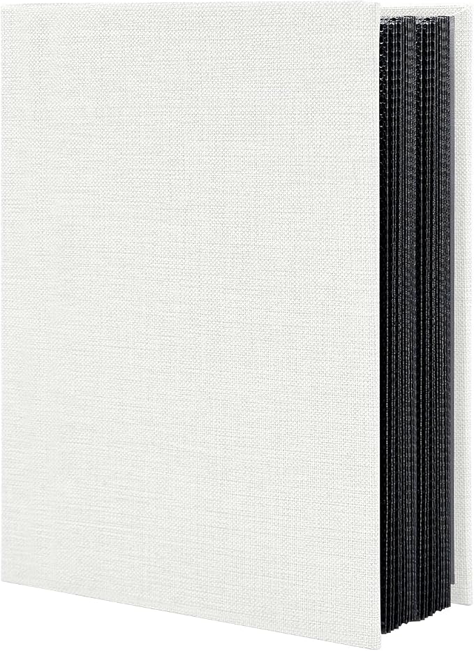 Photo Album 4x6 100 Pockets for Wedding Gifts,Linen Hardcover Picture Albums for Family Anniversary Baby Vacation Pictures by HoneyTolly