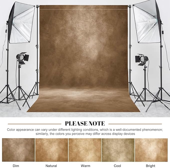 Abstract Photography Backdrop for Photoshoot,8x14ft,Brown,No Stand | Professional,Polyester Fabric,Roller Pocket on Top,Vintage Portrait Photo Props Booth Background,Photoshoot Studio - Image 6