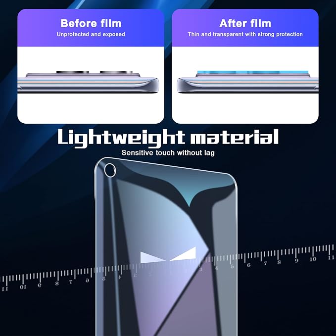 Orzero (2+2) Compatible for OnePlus 9, 2 Pack Tempered Glass Screen Protector + 2 Pack Glass Compound Acrylic Camera Lens Protector Anti-Scratch High Definition - Image 6