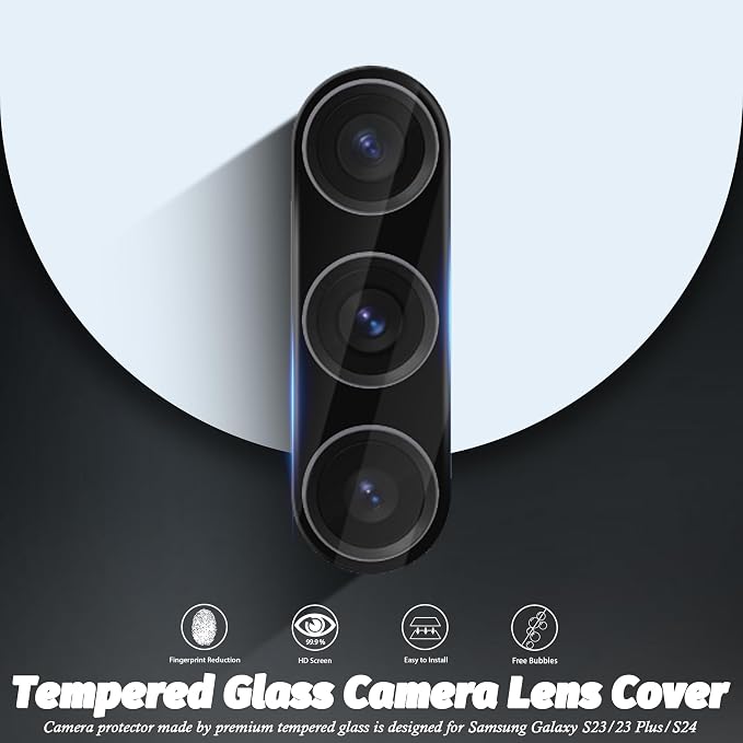 Orzero (3 Pack) Camera Lens Protector Compatible for Samsung Galaxy S24/S23/S23 Plus (Not for S24 Plus/S23 FE) Protector de Cámera Tempered Glass 9H Precise Camera Cutouts Anti-Scratch Does Not Affect Night Shots and Flash - Image 6