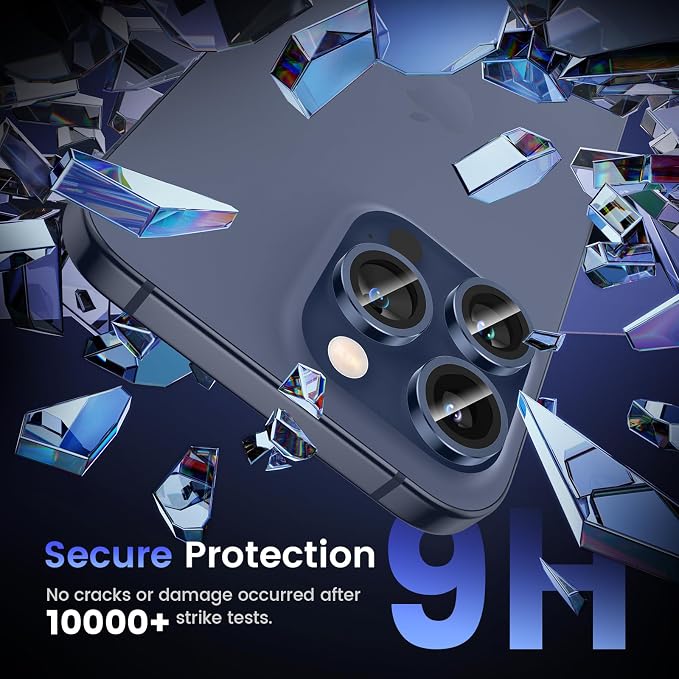 Tensea Camera Lens Protector Compatible for iPhone 17 Pro Max/17 Pro/15 Pro Max/15 Pro/16 Pro Max/16 Pro/14 Pro Max/14 Pro, Metal Tempered Glass Cover Camera Screen Protector Accessories,Case Friendly - Image 5