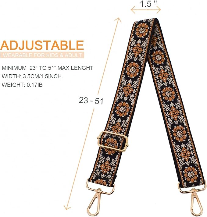Replacement Purse Strap Shoulder Strap Adjustable Crossbody Strap for Women Crossbody Wide Shoulder Bag - Image 3