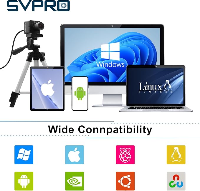 SVPRO USB 3.0 Global Shutter Camera, 1200P 120fps, 720P 200fps High-Speed Camera for Golf Swings, 2.8-12mm Manual Zoom Lens, Plug-and-Play UVC Webcam for Windows Mac Linux Android - Image 9