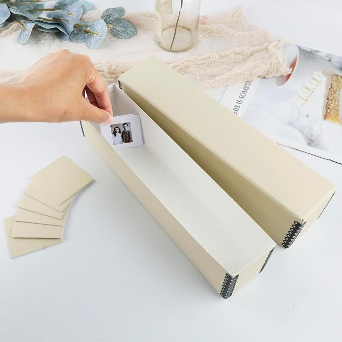 Golden State Art, Archival Slide Storage Case, 2.5"x2.125"x11" -Tan | Acid-Free File Box, Metal Edge Corner, Holds Up to 140 Films, Ideal for Store Photos Negatives and Cards - Image 7