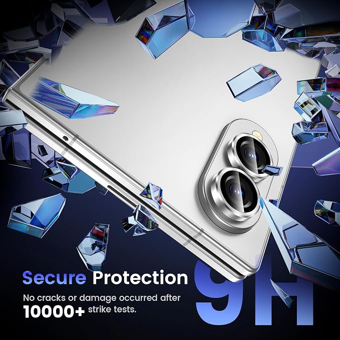 Tensea Camera Lens Protector Compatible for Samsung Galaxy Z Fold 8 | 9H Tempered Glass Camera Cover Screen Protector Metal Individual Ring 【Case Friendly】【Installation Tray】【Military Protection】 - Image 5