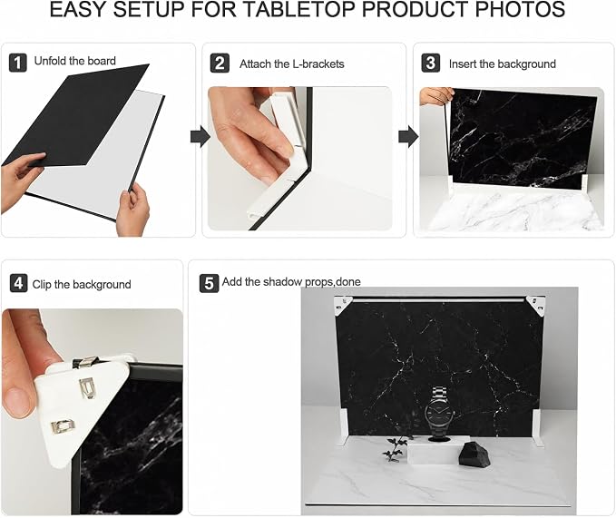 Food Photography Backdrop Kit, 16.5 x 11.7 in, 10 Double-Sided Backdrops - Image 7