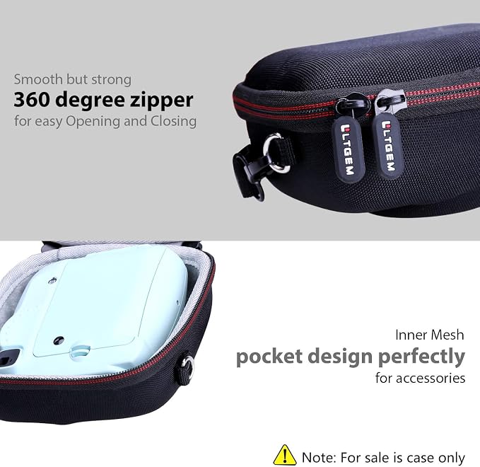 LTGEM Case Compatible with Fujifilm Instax Mini 13/12 Instant Camera, Black | Fits Instant Camera 11/10/9/8/7/7+ and FUJIFILM Instax Mini Instant Flim with Shoulder Strap, Case Only - Image 6