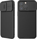 Mangix for iPhone 15 Pro Max Case with Camera Cover,Slim Fit Thin Polycarbonate Protective Shockproof Cover with Slide Camera Cover, Upgraded Case for Apple iPhone 15 Pro Max 6.7inch Black by Mangix