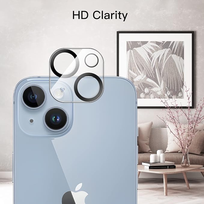 JETech Screen Protector for iPhone 14, 2+2 Pack | with Camera Lens Protector, 9H Tempered Glass, Full Coverage, HD Clear, Case-Friendly - Image 4