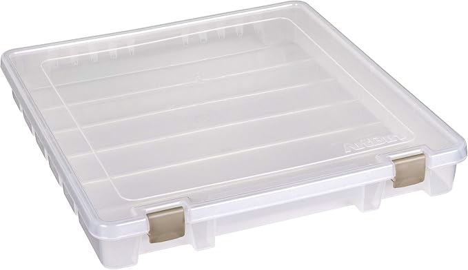 ArtBin 9100AB Super Satchel Slim 1 Open Compartment, Art & Craft Organizer, [1] Plastic Storage Case, Clear - Image 2