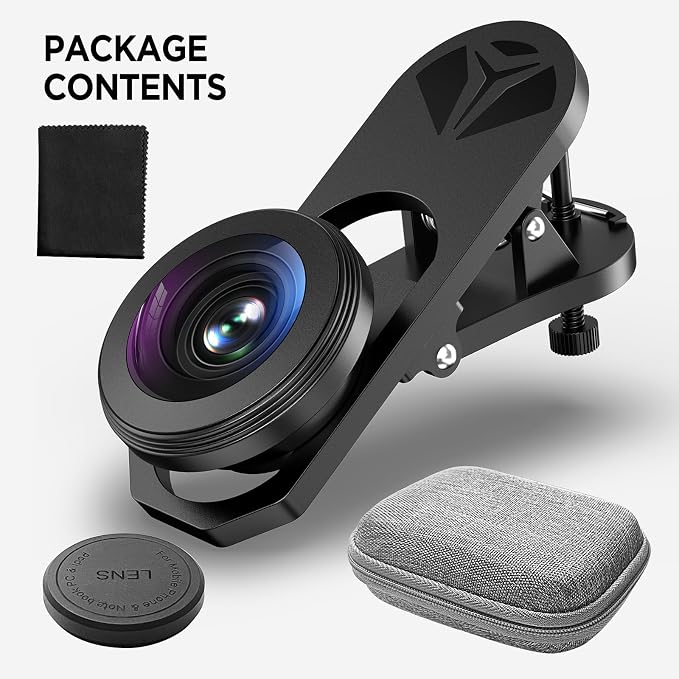 HD 200° Fisheye Lens for iPhone and Samsung Smartphones, Black - Image 7