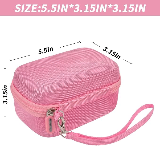 Digital Camera Case for Travel & Cruises, Case Only, Pink | Fits Cameras up to 5.1 x 2.9 x 1.8", Mesh Pocket for SD Cards, Battery and Cable, Compact Size for Backpack and Daily Carry - Image 5
