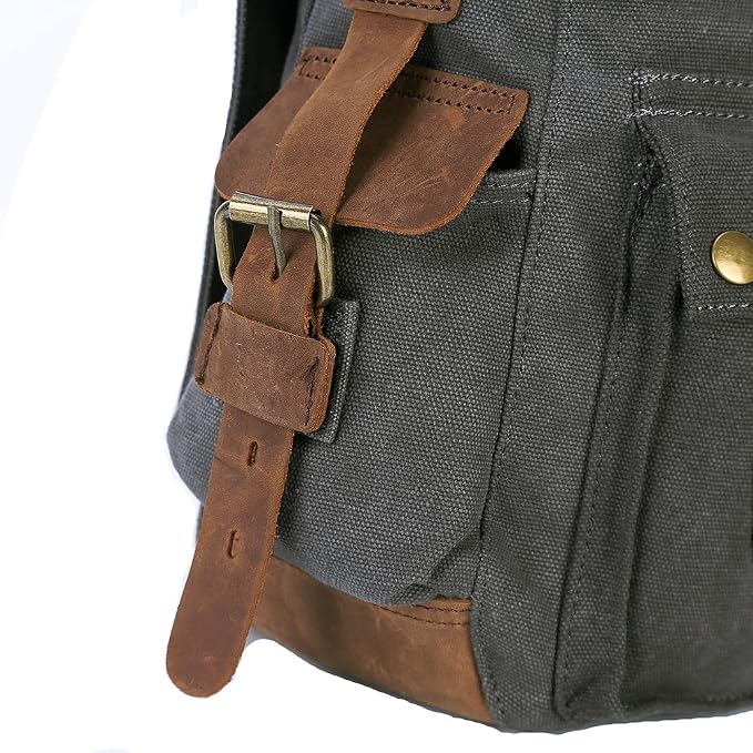 Men's Lightweight Vintage Waterproof Canvas DSLR SLR Shockproof Camera Shoulder Messenger Bag Sling Bag - Image 7