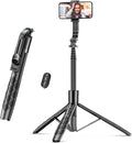 62" Aluminum Alloy Selfie Stick Phone Tripod with Wireless Remote Compatible with iPhone 17 16 15 14 13 pro Xs Max Xr X, Android/Samsung Smartphone Expandable for Travel Selfies Video Recording Vlog by SelfieShow