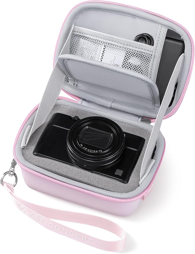 K&F CONCEPT Carrying Case for Digital Camera, Hard Shell Protective Case | Compatible with Ricoh GR III/GR IIIX/for Sony ZV-1 RX100/ for Canon G7X Mark III/G5X Mark II (Case Only),BE02 by KFCONCEPT