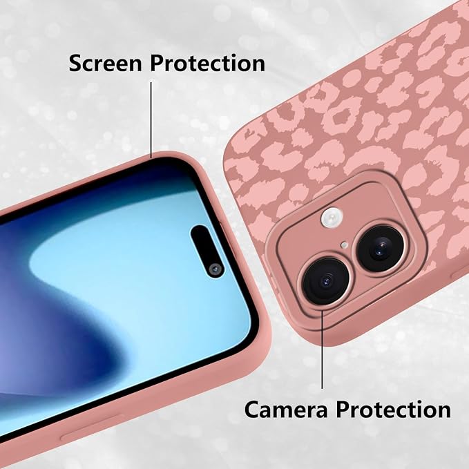 Cute Pink Cheetah Print Phone Case for iPhone 17 6.3" | Aesthetic Leopard Pattern Design Cover Full Camera Lens Protective Shockproof Soft Slim TPU Funda for Women Girls - Image 5