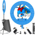 Ring Light 18 INCH Kit,55W6700k Dimmable LED Light, Tripod Stand, Remote Controller,Box for Camera,Smartphone,YouTube,TikTok,Self-Portrait Shooting,CRI95 (Maya Blue) by JJJINAJIN18RINGLIGHT