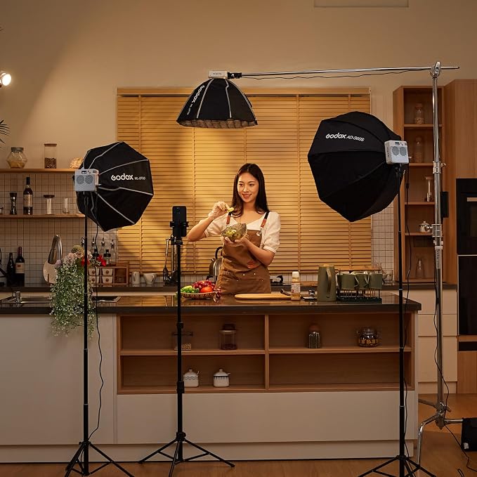 Godox ML100Bi Bi-Color LED Video Light, 120W 34300Lux@1M CRI 97+ TLCI 98+ 2800K-6500K, 11 FX Effects Photography Light, Portable LED Continuous Light - Image 8